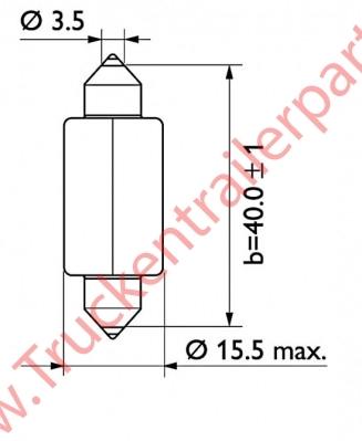 Lamp tube 24V 18watt (box of 10)              