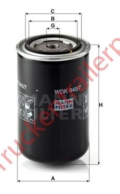 Fuel filter,element Moist.separator WDK 940/7             