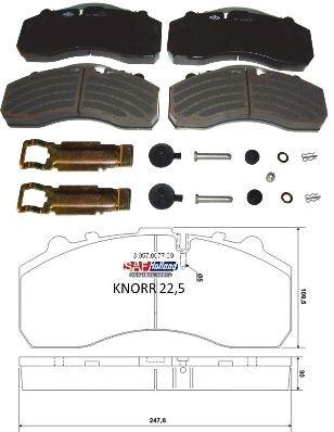 Brake Lining Kit 22,5\ Knorr SAF 