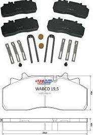 Brake Lining Kit 19,5\ Wabco 