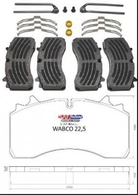 Brake Lining Kit 22,5\ Wabco SAF 