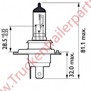 Halogen lamp 24V h4             