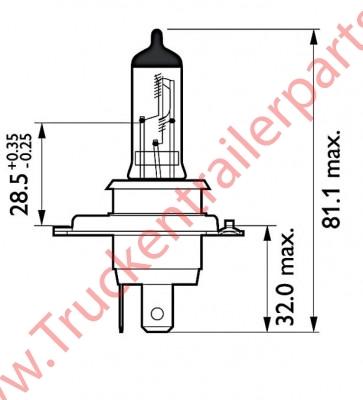 Halogen lamp 24V h4             