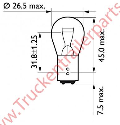 Bulb round 24V 21 watt (box of 10)             