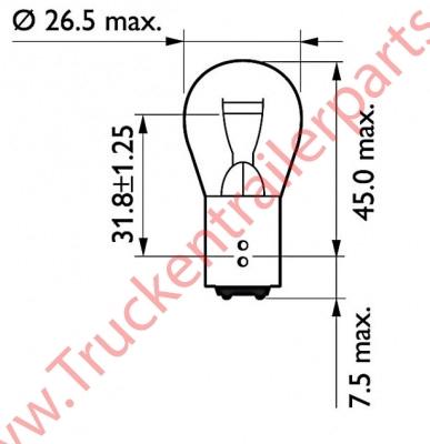 Bulb round 24V 21watt                