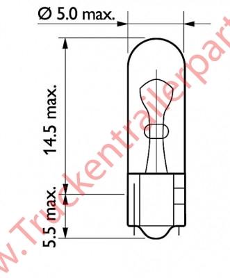 Bulb round 24V 1,2                  