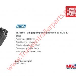 Piston pump serie HDS 12ltr Rotation left           