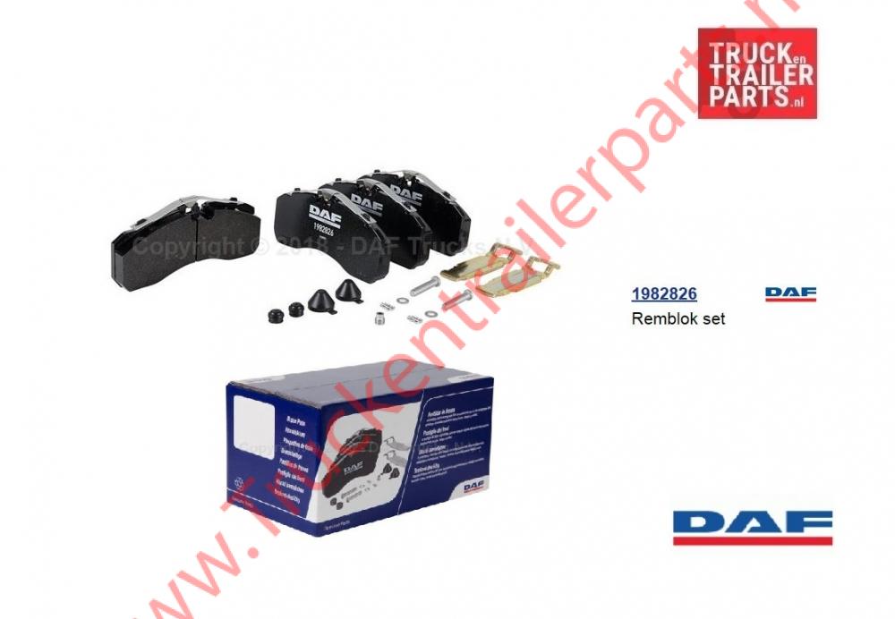 Set brake pad  DAF XF/CF      