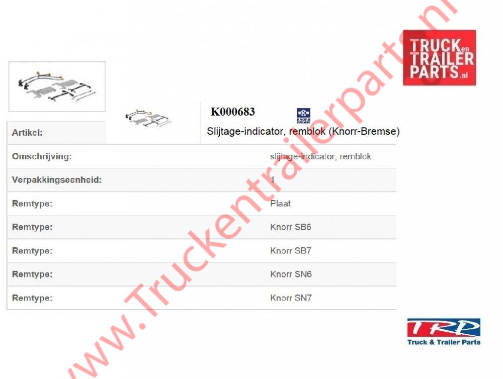 Wear Indicator Kit         