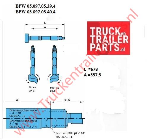 Brake camshaft              