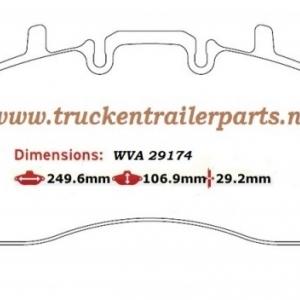 Brakepads Meritor elsa 225-3              