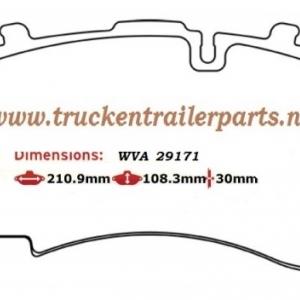 Set brake pad 29308SB4309        