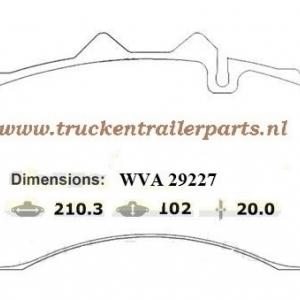 Set brake pad wva29227 BPW        