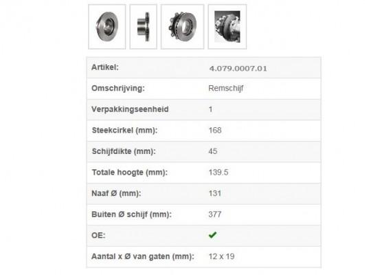 Brake disc  SAF OEM  377mm                 