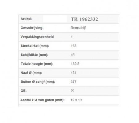 Brakedisc SAF 377MM                   