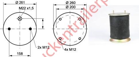 Airbellow SAF 2618 Complete assembly              