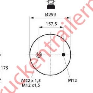 Air suspens. bellow Complete MERITOR PLA        