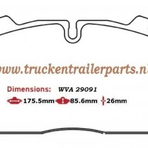 Brakepads DAF LF 45-Iveco Eurocargo - MAN L2000-Renault Midlum              