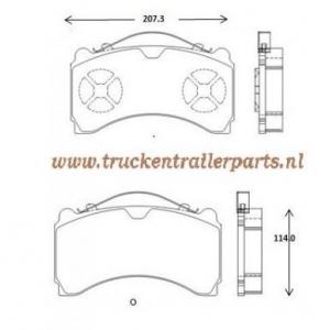 Set brake pad WVA29244 REAR      
