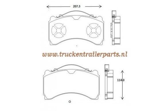 Set brake pad WVA29244 REAR      