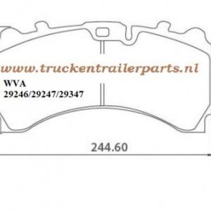 Set brake pad WVA29246 FRONT       