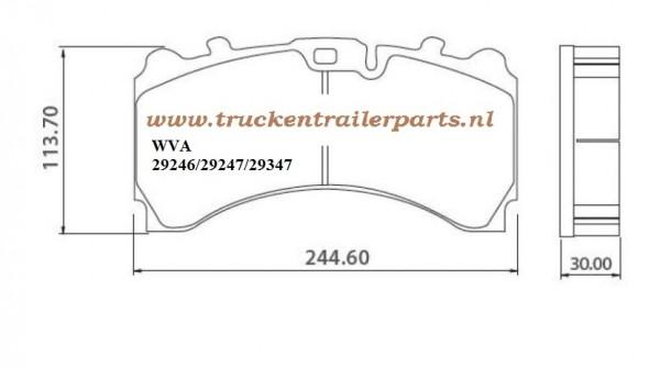 Set brake pad WVA29246 FRONT       