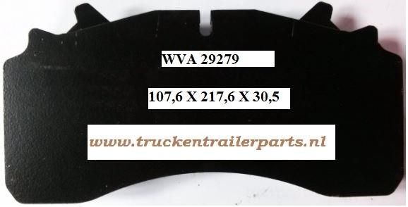 Set brake pad WVA29279 MANTGX      