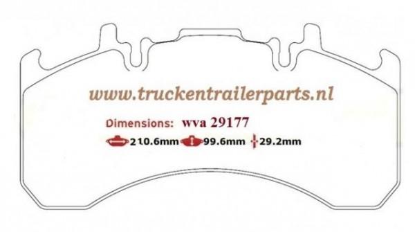 Brake pads-Volvo-FM9/12 / FH12/16 TAG Axle        