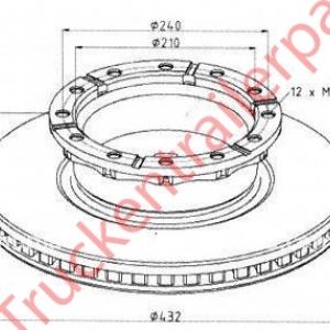 Brakedisc TRP Iveco Stralis -Eurostar                 