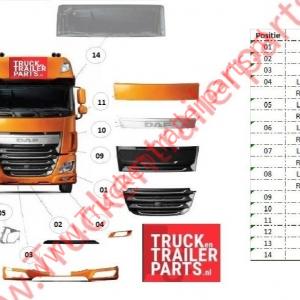 Head lamp support LH DAF XF euro6 2014>            