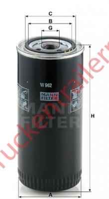Oil filter element W 962             