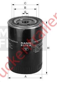 Oil filter element Mann Hummel W 1140/2             