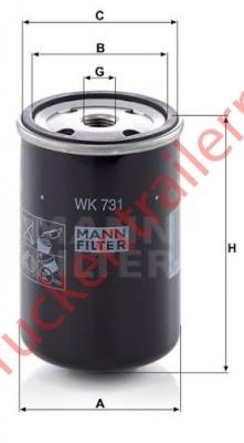 Fuel filter,element Moist,separator             