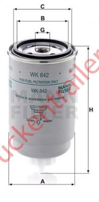 Fuel filter,element Moist,separator             