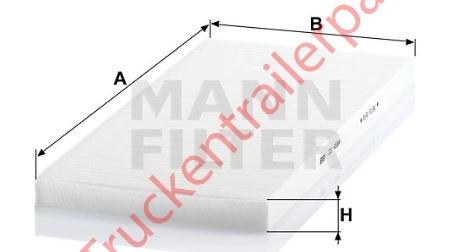 Cabine filter element Interior              