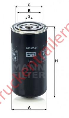 Fuel filter,element WK 950/21             