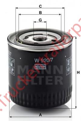 Oil filter element W 920/7 Y             