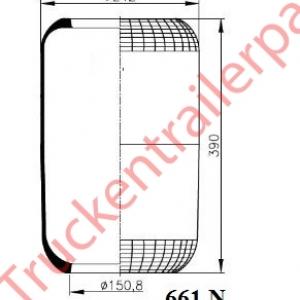 Air-susp,bellow 661N           