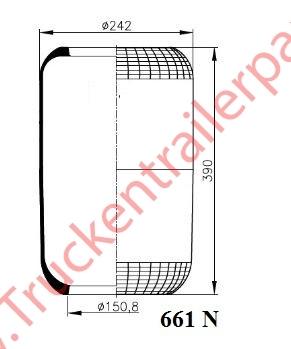 Air-susp,bellow 661N           