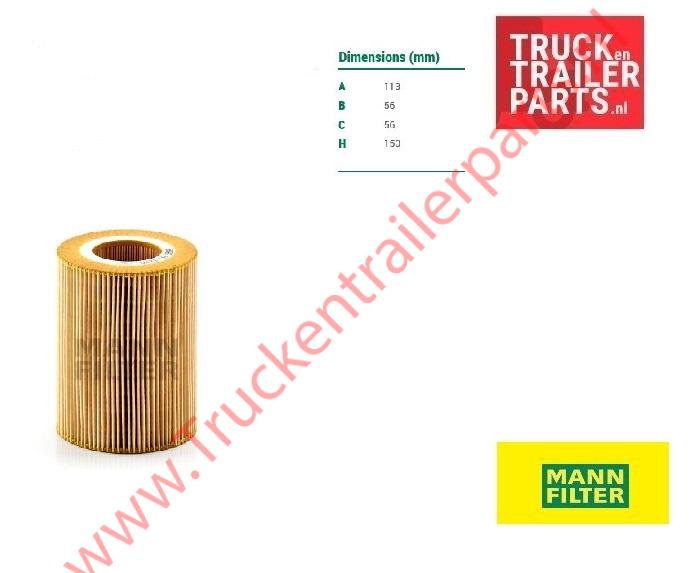 Oil filter element  Mann Hummel HU1270         