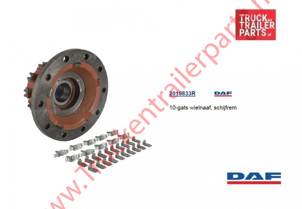 Wheel hub DAF 182N frontaxle XF105 / XF95 / CF     