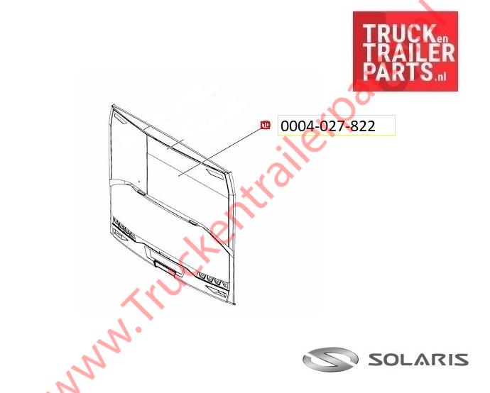 Rear window panel     