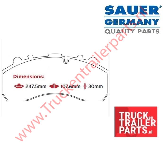 Brake Pad Scania,DAF,MAN,MB +beugel    