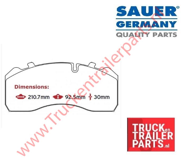 Brake Pad SAF, Mercedes +beugel     