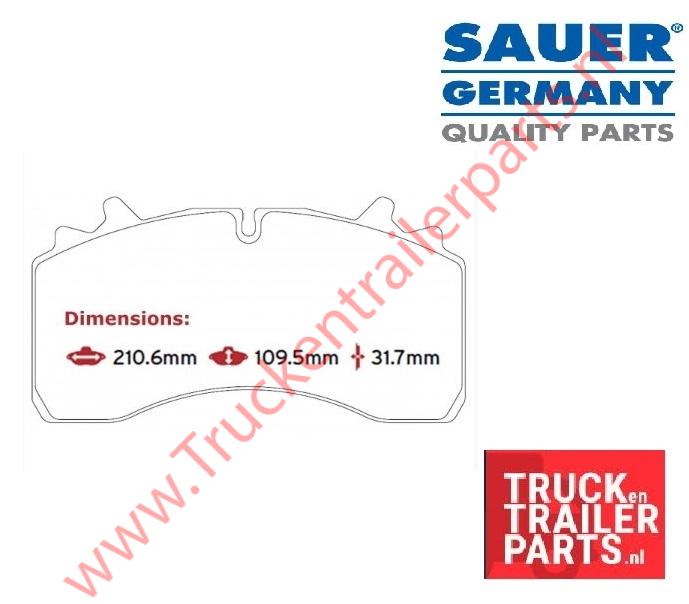 Brake Pad SAF, Schmitz, Valx        