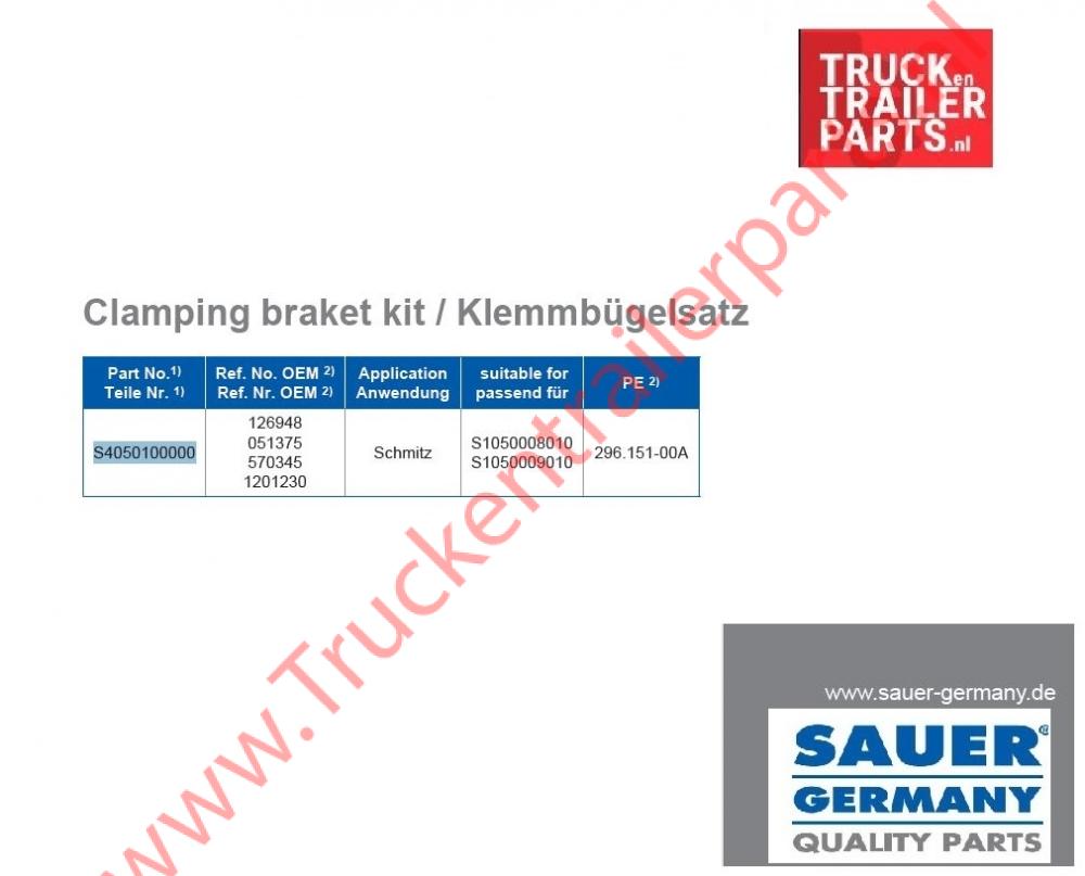 Clamping Braket Kit Air Tank Schmitz      