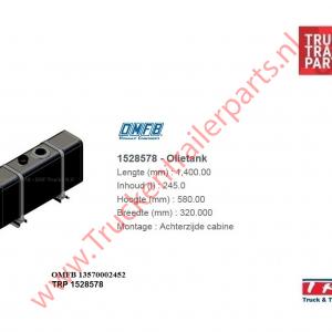 Tank Hydraulic oil steel  245ltr      