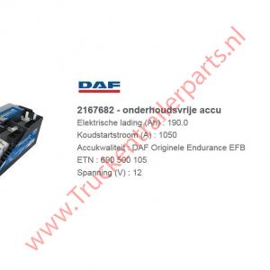 DAF Endurance accu 190 ampere       